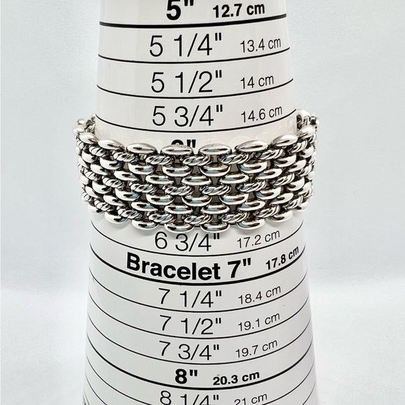 David Yurman Thoroughbred 3-Row Cuff Bracelet - Picture 13 of 16